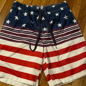 Men’s Red White & Blue Swim Trunks